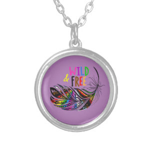 Wild & Free - LGBTQ+ Pride Diversity Rainbow Silver Plated Necklace