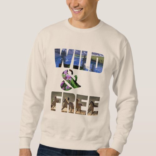 wild Free nature summer beach trendy hoodie design