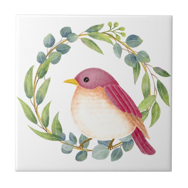 Wild & Free Song Bird  Ceramic Tile (Front)