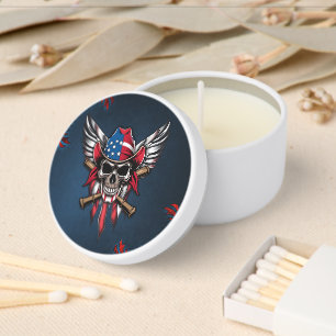 Wild freedom, American skull with baseball bats. Mini Candle Favors