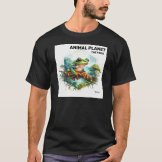 Wild Frog in Nature Printed - Animal Art T-Shirt