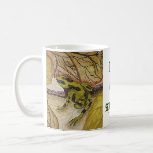 Wild frog in nature watercolor art coffee mug