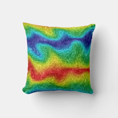 Wild Fun Rainbow Throw Pillow