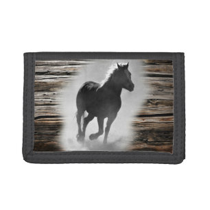 Wild Galloping Horse Trifold Wallet