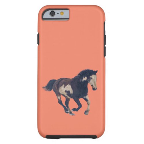 Wild Galloping Pinto American Paint Horse Tough iPhone 6 Case