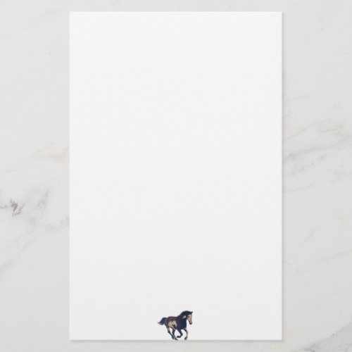 Wild Galloping Pinto American Paint Horse Stationery