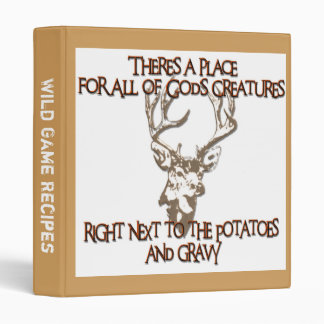 Wild Game cook book cookbook covers binder recipes