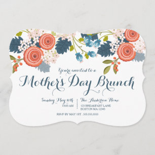 Wild Garden Floral Mother's Day Brunch Invitation