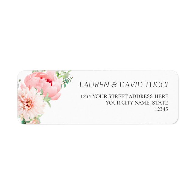 Wild Garden | Flowers and foliage  Floral Wedding Label (Front)