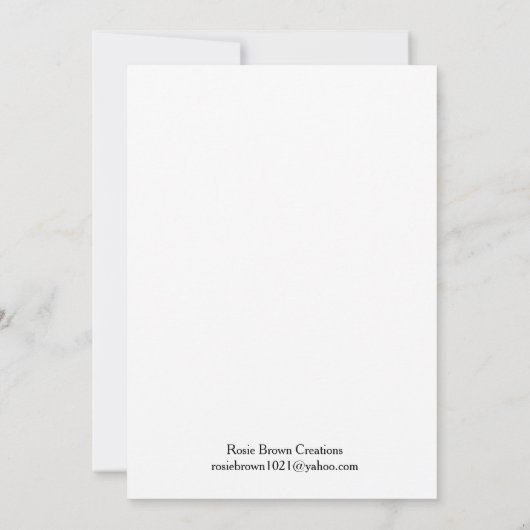 Wild Garden Flowers Coloring Card (Back)