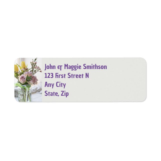Wild Garden Flowers Floral Pretty Label (Front)