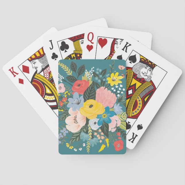 Wild Garden Flowers Poker Cards (Back)