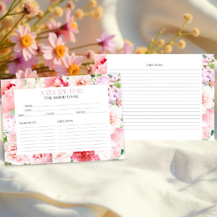Wild Garden Frame Bridal Shower Recipe Cards