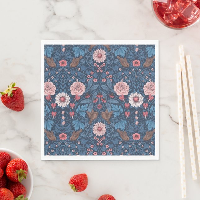 Wild garden in blue napkins (Insitu)