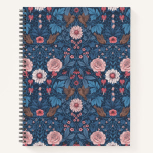 Wild garden in blue notebook