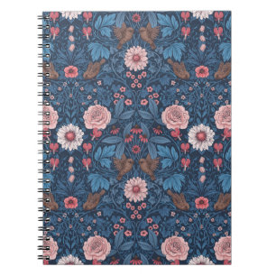 Wild garden in blue notebook