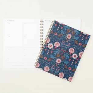 Wild garden in blue planner