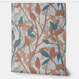 Wild Garden Mist Botanical Layers of Earth Foliage Wallpaper