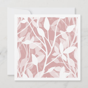 Wild Garden Mist Elegant Botanical Foliage pink Note Card