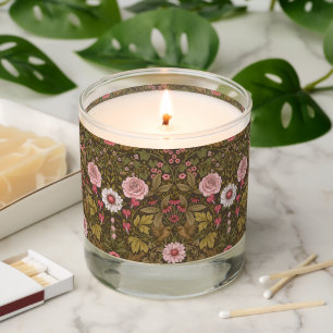 Wild garden on coffee brown scented candle