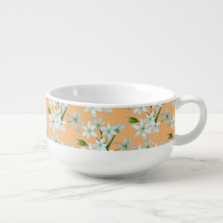 Wild Garlic Flowers Cust. BG Orange Soup Mug