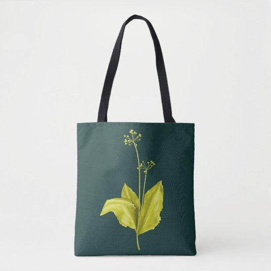 Wild Garlic Green Plant Botanical Art Tote Bag