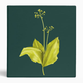 Wild Garlic Green Plant Nature Lover Botanist 3 Ring Binder