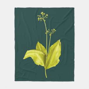 Wild Garlic Green Plant Nature Lover Botanist Fleece Blanket