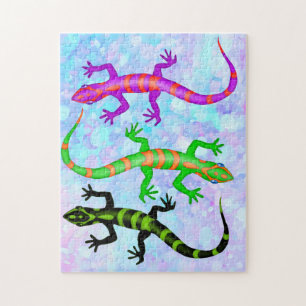 Wild Gecko Lizard Nature Theme Jigsaw Puzzle
