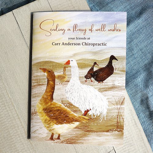 Wild Geese Company Logo Holiday Christmas Card