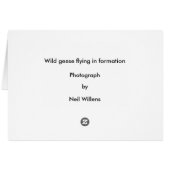 Wild Geese Flying in Formation Cards (Back Horizontal)