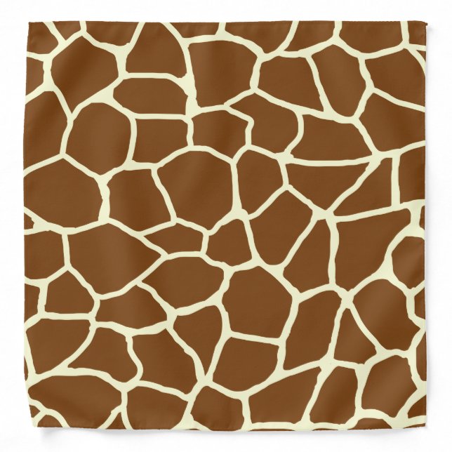 Wild Giraffe Pattern Animal Print Bandana (Front)