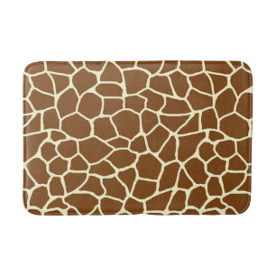 Wild Giraffe Pattern Animal Print Bathroom Mat