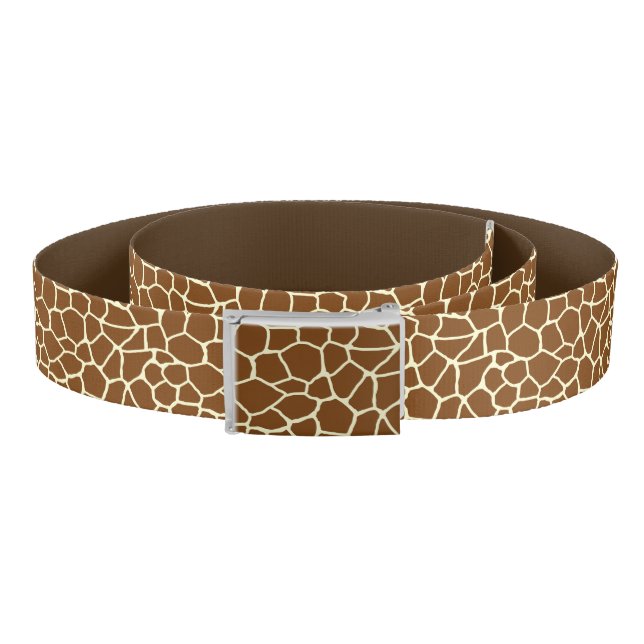 Wild Giraffe Pattern Animal Print Belt (Coil)