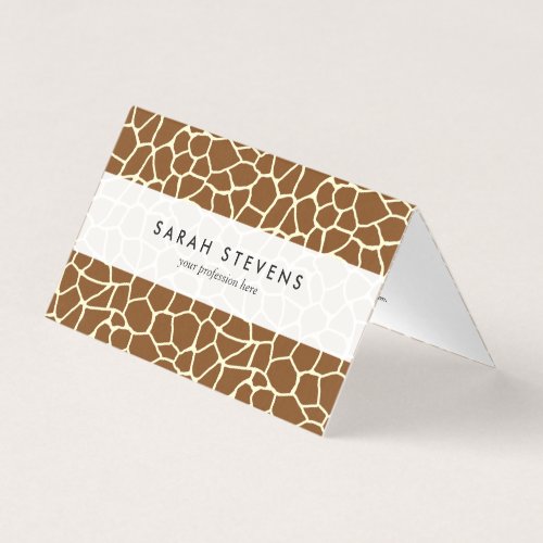 Wild Giraffe Pattern Animal Print Business Card