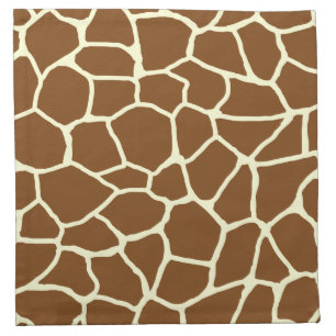 Wild Giraffe Pattern Animal Print Cloth Napkin