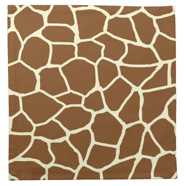 Wild Giraffe Pattern Animal Print Cloth Napkin (Front)