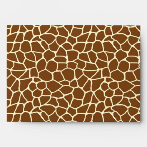 Wild Giraffe Pattern Animal Print Envelope