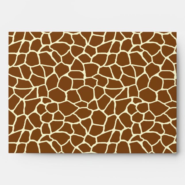 Wild Giraffe Pattern Animal Print Envelope (Front)