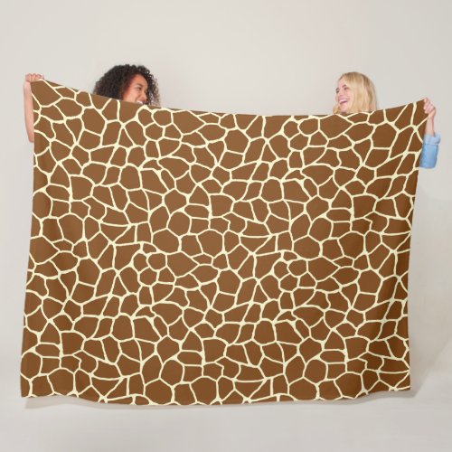Wild Giraffe Pattern Animal Print Fleece Blanket