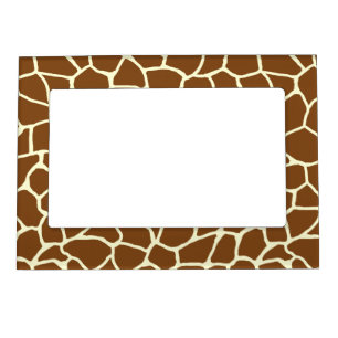 Wild Giraffe Pattern Animal Print Magnetic Frame