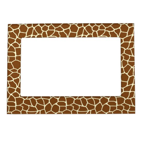 Wild Giraffe Pattern Animal Print Magnetic Picture Frame