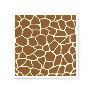 Wild Giraffe Pattern Animal Print Napkins