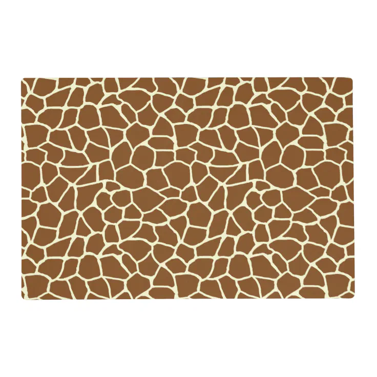 Wild Giraffe Pattern Animal Print Placemat Zazzle