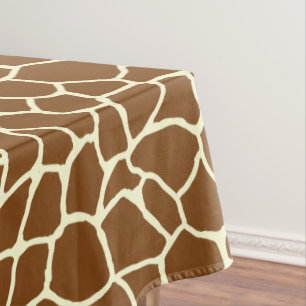 Wild Giraffe Pattern Animal Print Tablecloth