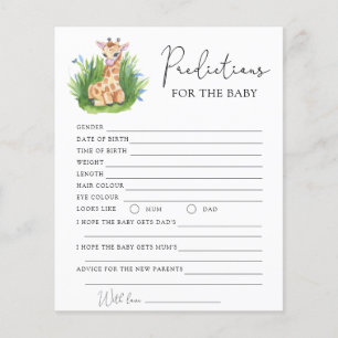 Wild Giraffe - predictions and wishes for baby