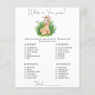 Wild Giraffe - Whats in your purse game