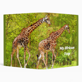 Wild Giraffes - African Wildlife 3 Ring Binder