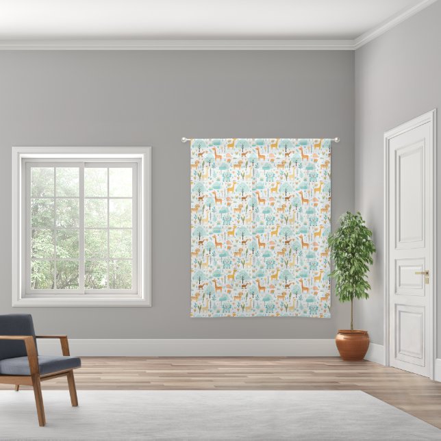 Wild Giraffes  Sheer Curtains (Wide)
