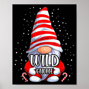 Wild Gnome Christmas Pajamas Matching Family Group Poster
